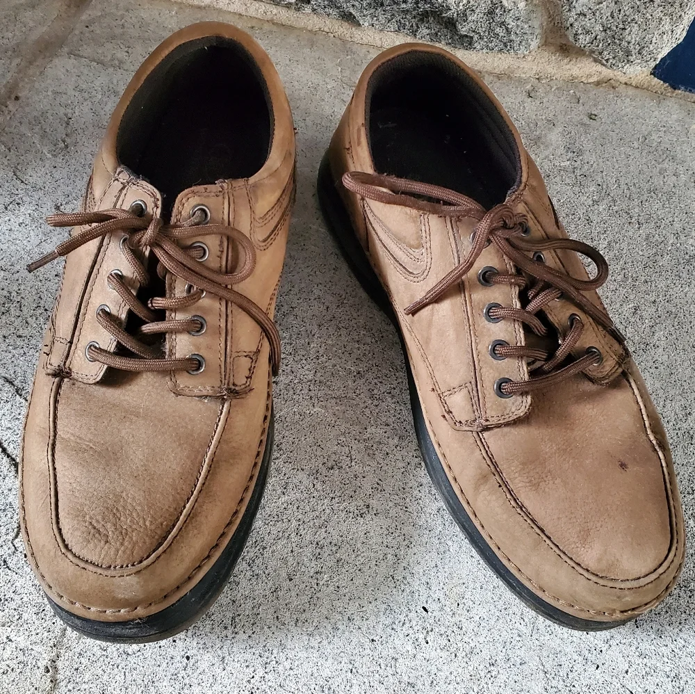 Wonderlite Men's Vinnie Leather Oxford Tan size 12